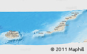 Shaded Relief Panoramic Map of Las Palmas