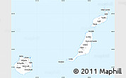 Silver Style Simple Map of Las Palmas