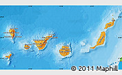 Political Shades Map of Islas Canarias