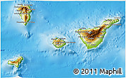 Physical 3D Map of Santa Cruz de Tenerife