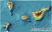 Physical 3D Map of Santa Cruz de Tenerife, satellite outside