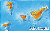 Political 3D Map of Santa Cruz de Tenerife