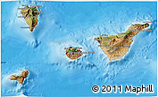 Satellite 3D Map of Santa Cruz de Tenerife, political outside
