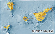 Savanna Style 3D Map of Santa Cruz de Tenerife