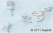 Silver Style 3D Map of Santa Cruz de Tenerife