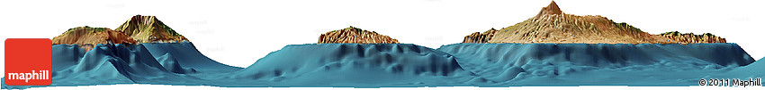 Satellite Horizon Map of Santa Cruz De Tenerife