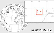 Blank Location Map of Santa Cruz de Tenerife