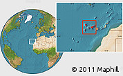 Satellite Location Map of Santa Cruz de Tenerife