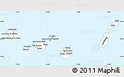 Silver Style Simple Map of Islas Canarias