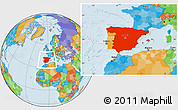 Political Location Map of Spain