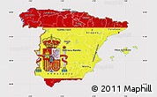 Flag Map of Spain, flag centered