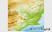 Physical 3D Map of Murcia