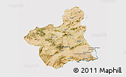 Satellite 3D Map of Murcia, cropped outside