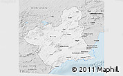 Silver Style 3D Map of Murcia