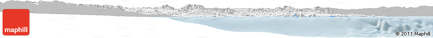 Gray Horizon Map of Murcia, single color outside
