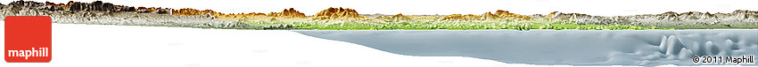 Physical Horizon Map of Murcia, semi-desaturated