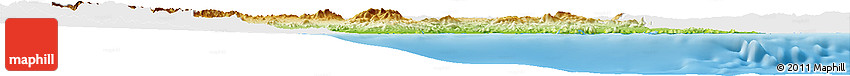 Physical Horizon Map of Murcia, single color outside