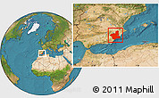 Satellite Location Map of Murcia