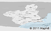 Gray Panoramic Map of Murcia, single color outside