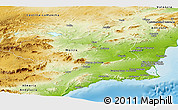 Physical Panoramic Map of Murcia