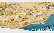 Satellite Panoramic Map of Murcia
