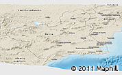 Shaded Relief Panoramic Map of Murcia