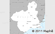 Gray Simple Map of Murcia