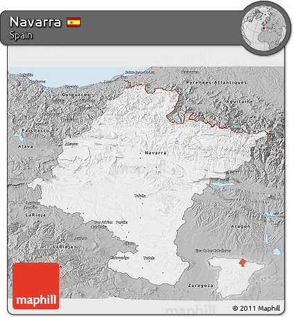 Gray 3D Map of Navarra