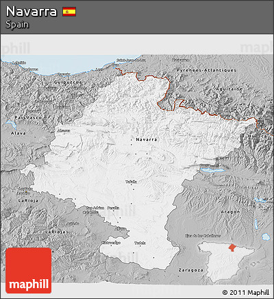 Gray 3D Map of Navarra