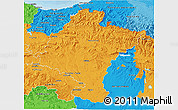 Political 3D Map of Navarra