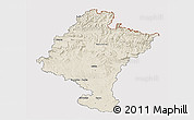 Shaded Relief 3D Map of Navarra, cropped outside