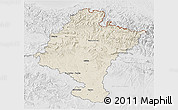 Shaded Relief 3D Map of Navarra, lighten, desaturated