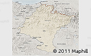 Shaded Relief 3D Map of Navarra, semi-desaturated
