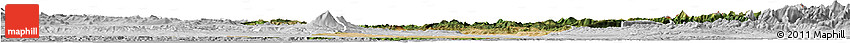 Satellite Horizon Map of Navarra, lighten, desaturated