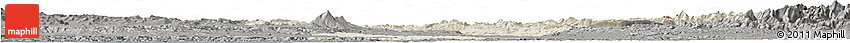 Shaded Relief Horizon Map of Navarra, darken, semi-desaturated