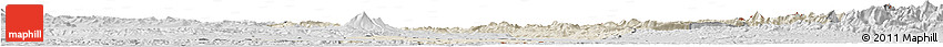 Shaded Relief Horizon Map of Navarra, desaturated