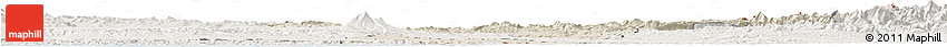 Shaded Relief Horizon Map of Navarra, lighten