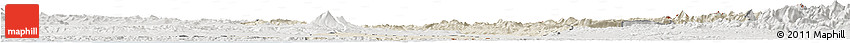 Shaded Relief Horizon Map of Navarra, lighten, semi-desaturated