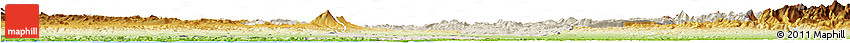 Shaded Relief Horizon Map of Navarra, physical outside
