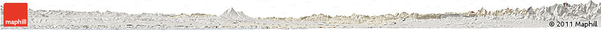 Shaded Relief Horizon Map of Navarra, semi-desaturated