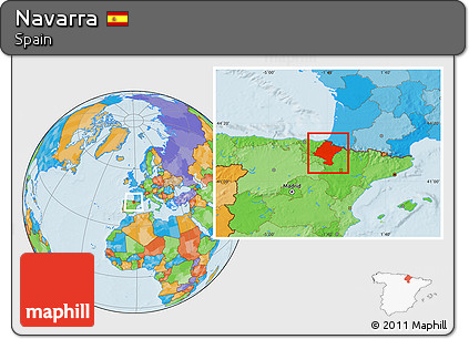Political Location Map of Navarra