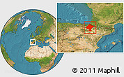 Satellite Location Map of Navarra