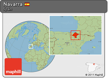 Savanna Style Location Map of Navarra