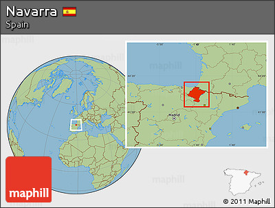 Savanna Style Location Map of Navarra