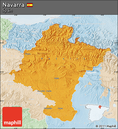 Political Map of Navarra, lighten