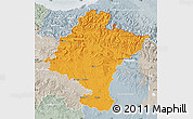 Political Map of Navarra, lighten, semi-desaturated