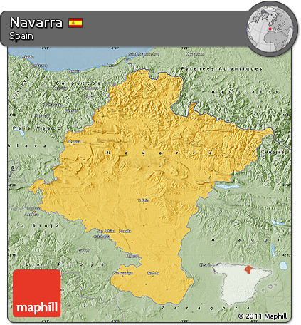 Savanna Style Map of Navarra