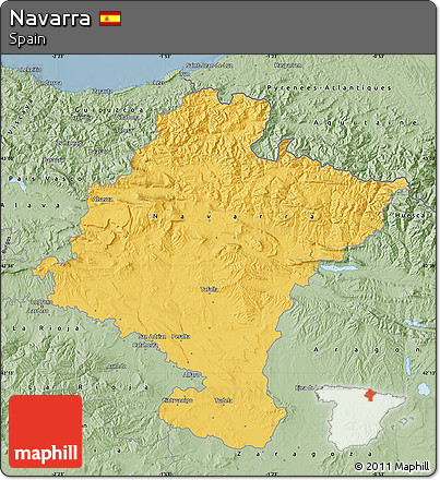 Savanna Style Map of Navarra