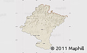 Shaded Relief Map of Navarra, cropped outside