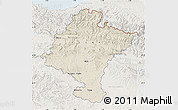 Shaded Relief Map of Navarra, lighten
